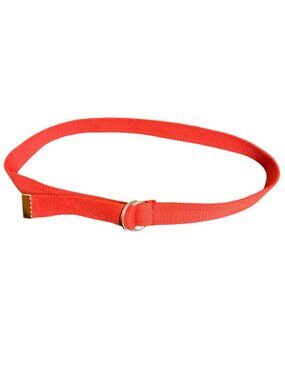 Red Woven Fabric Double D-Ring Belt, 41" x 1.5"